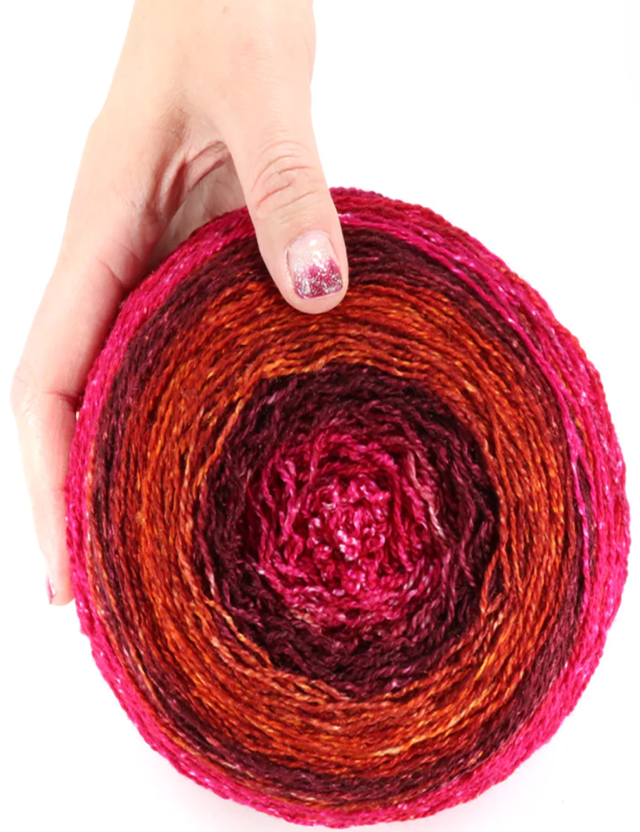Wavy Blends is a gradient cake yarn to combine in your crochet or