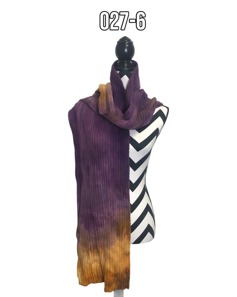 Hand Dyed Double Ribbed Scarf - 027
