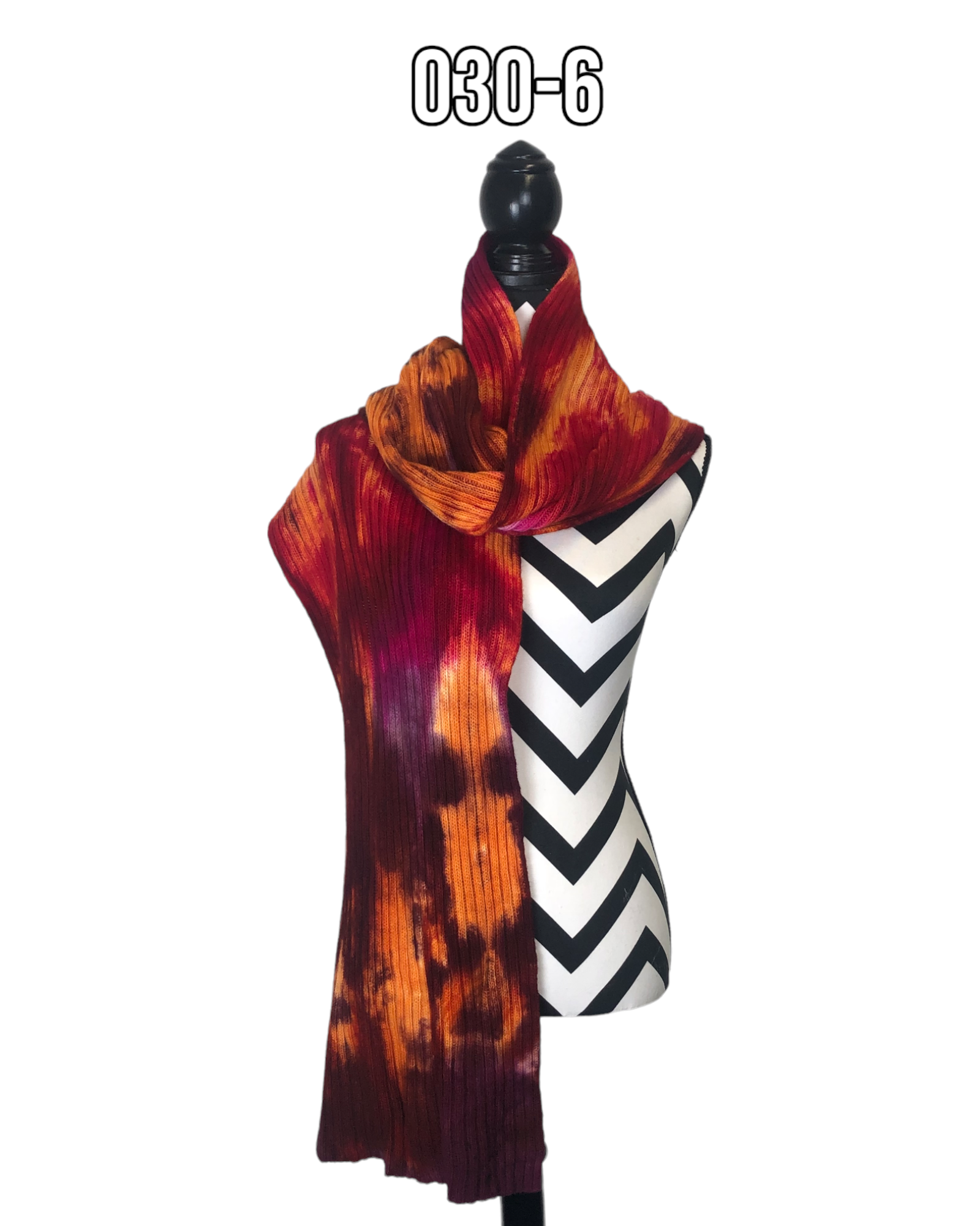 Hand Dyed Double Ribbed Scarf - 030