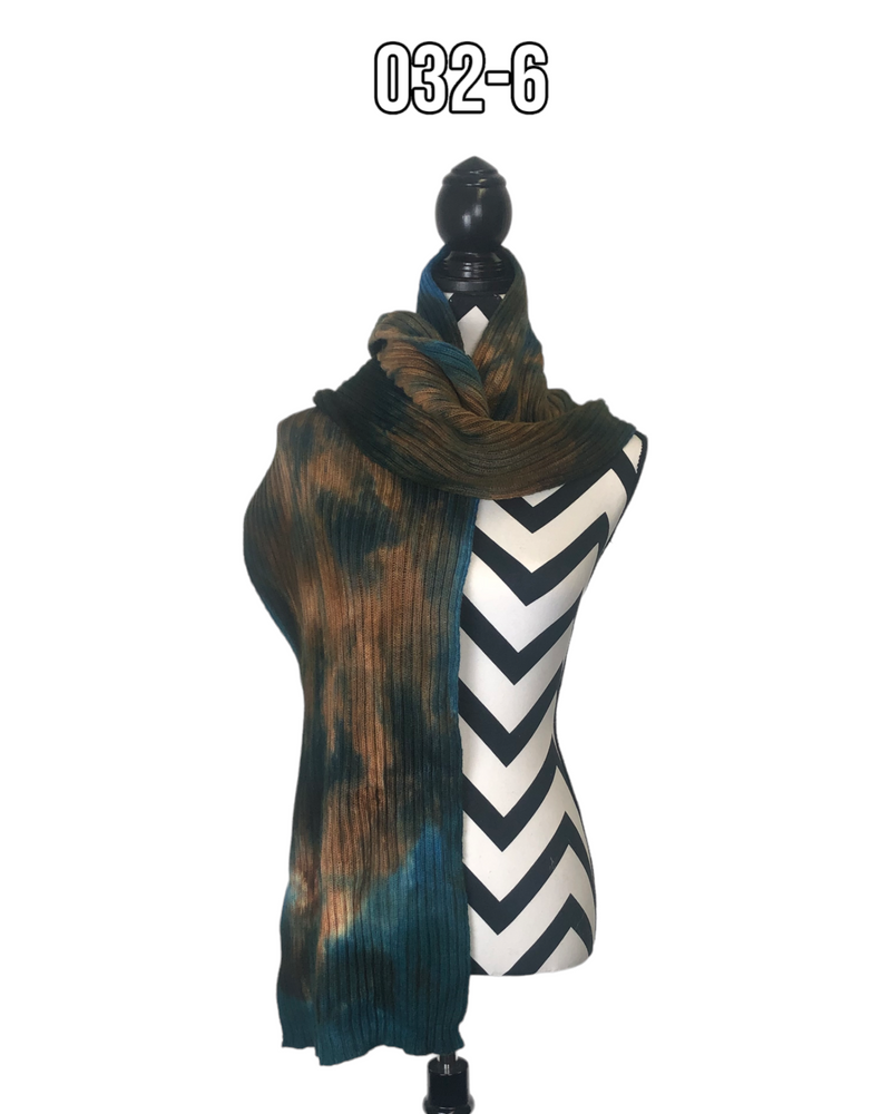 Hand Dyed Double Ribbed Scarf - 032