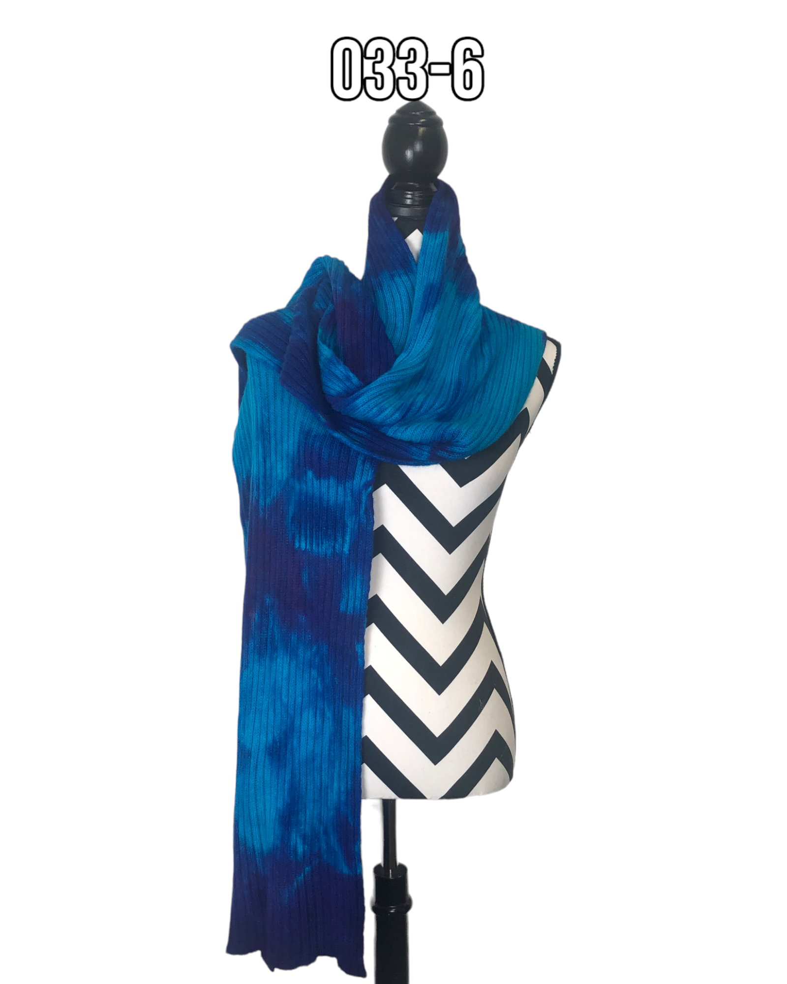 Hand Dyed Double Ribbed Scarf - 033