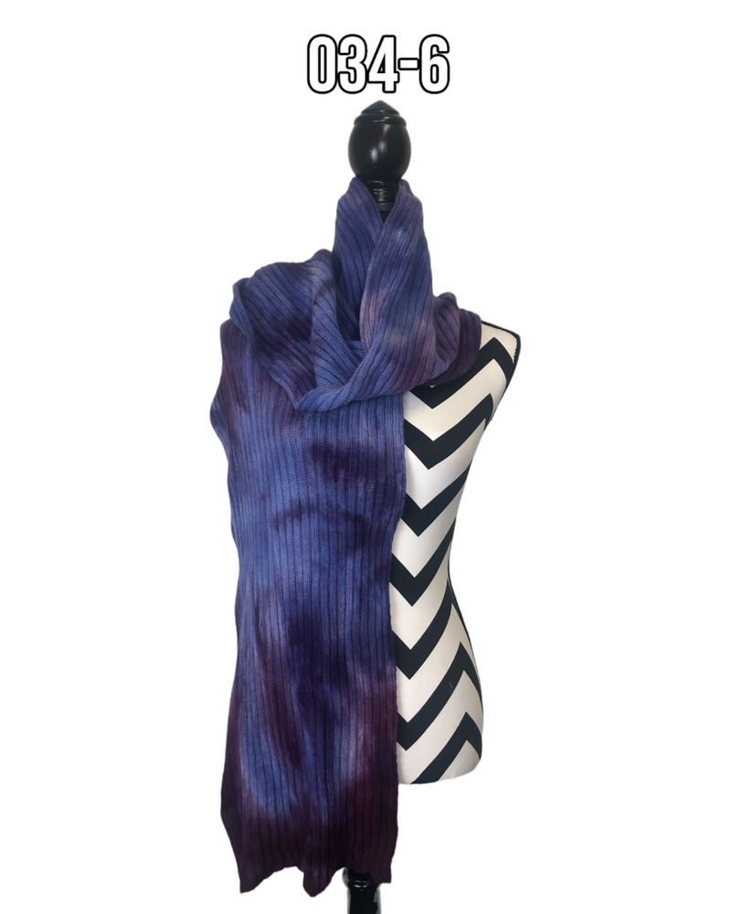 Hand Dyed Double Ribbed Scarf - 034