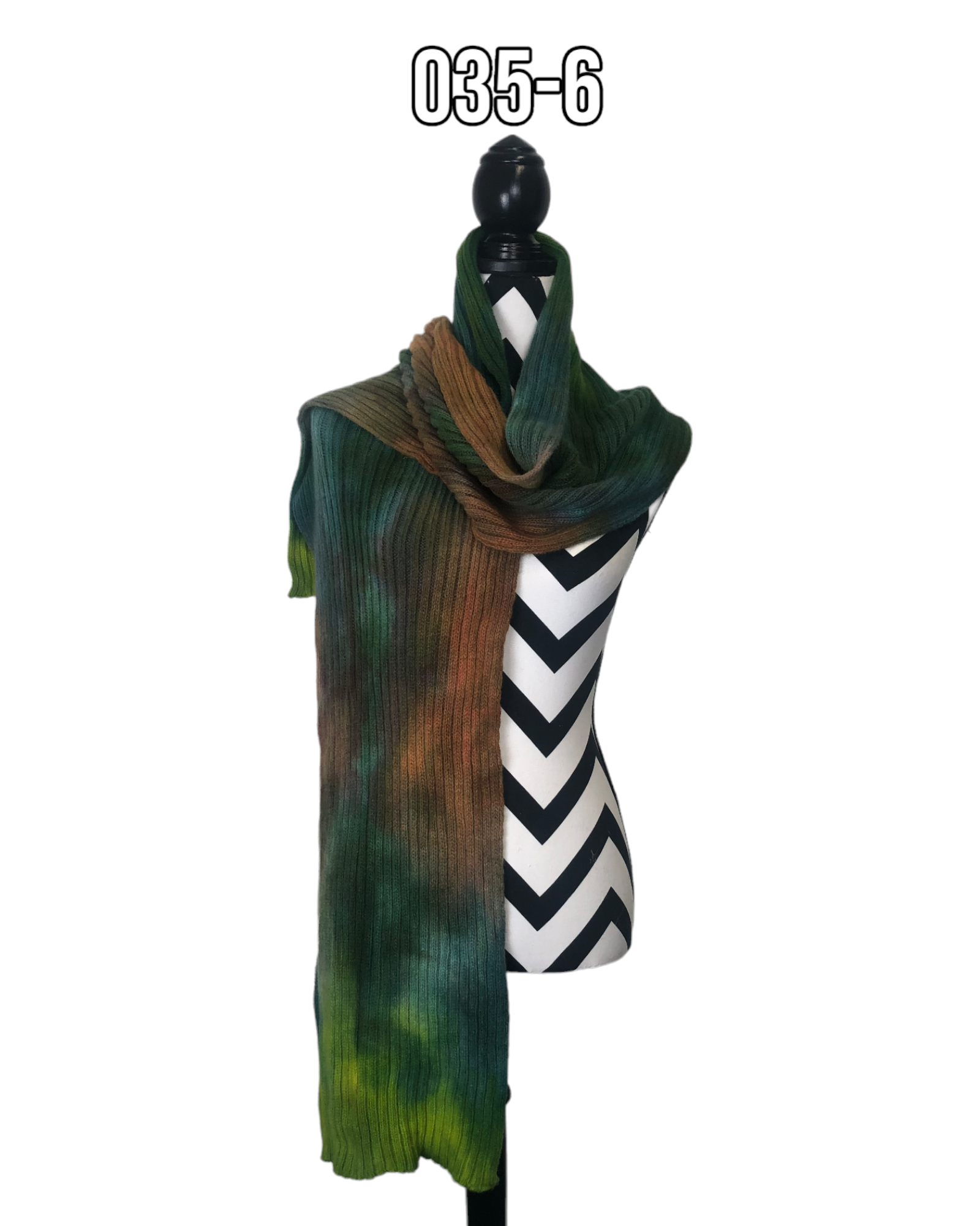 Hand Dyed Double Ribbed Scarf - 035
