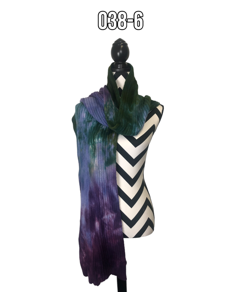 Hand Dyed Double Ribbed Scarf - 038