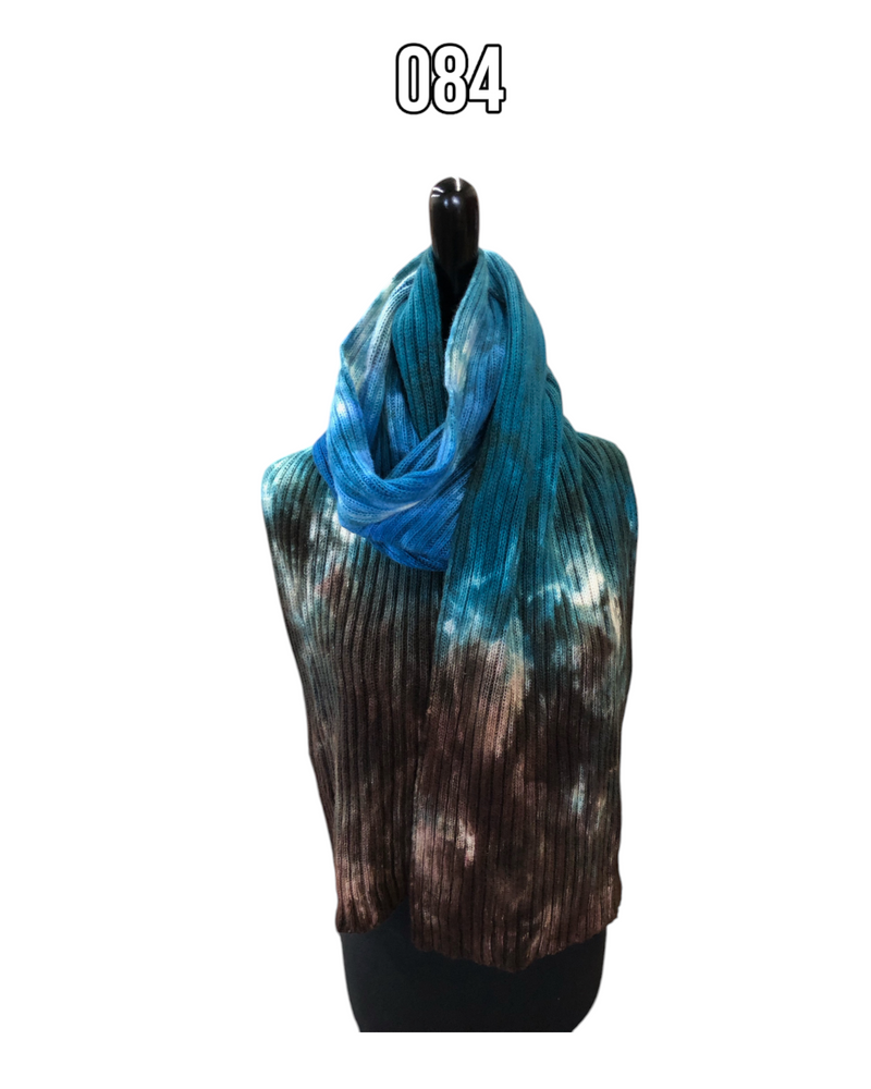 Hand Dyed Double Ribbed Scarf - 084