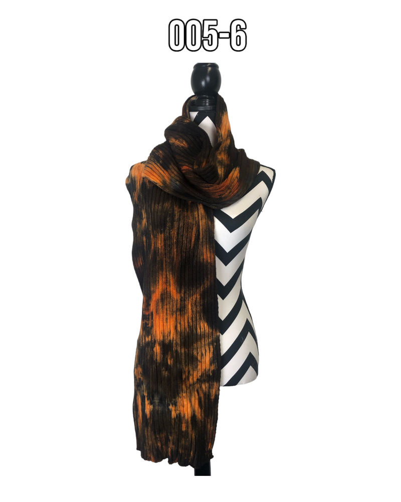 Hand Dyed Double Ribbed Scarf - 005