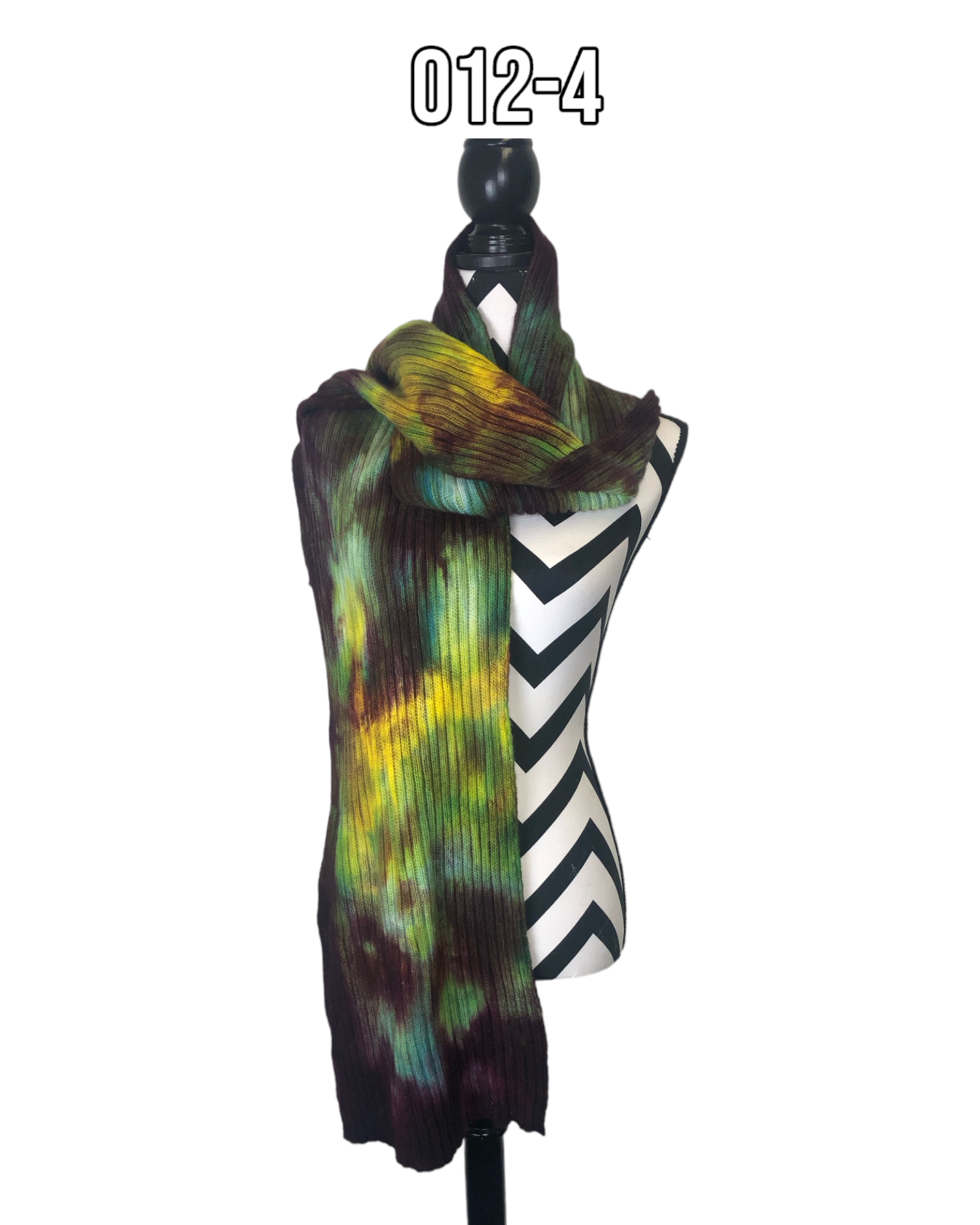 Hand Dyed Double Ribbed Scarf - 012