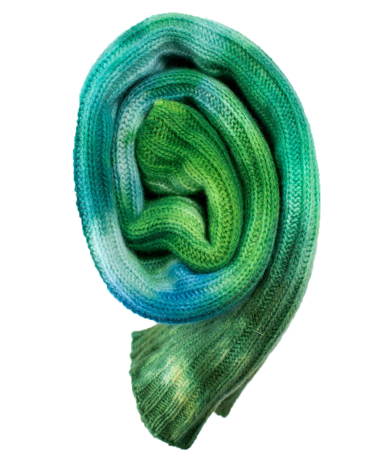 Under the Sea Hand dyed Double Ribbed Scarf